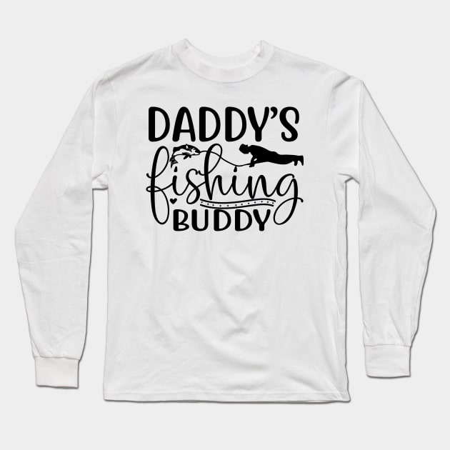 Wishing I Was Fishing - Less Talk More Fishing - Gift For Fishing Lovers, Fisherman - Black And White Simple Font Long Sleeve T-Shirt by Famgift